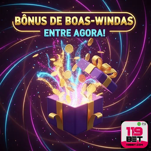 Imagem promocional do 119bet destacando o bônus especial, com logo do site 119bet ao fundo.